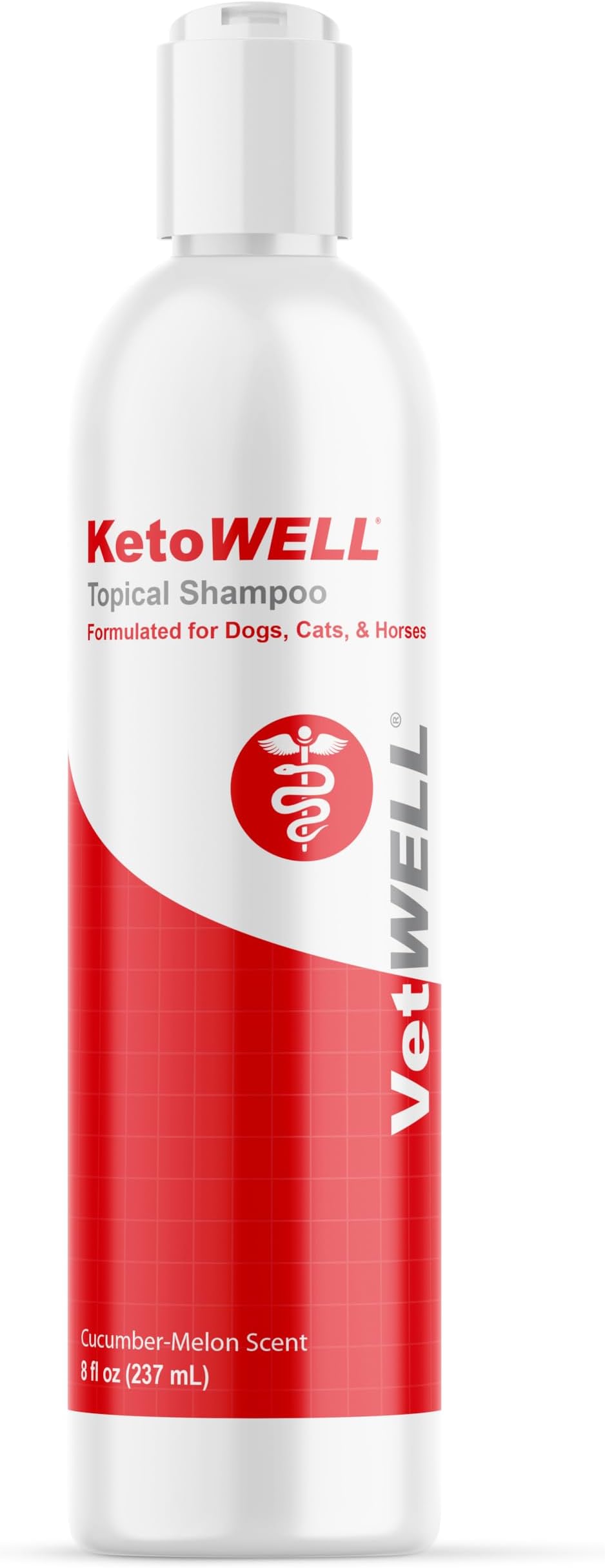 KetoWELL Ketoconazole & Chlorhexidine Shampoo for Dogs & Cats - Medicated Dog Shampoo for Skin Infections, Hot Spots, Acne & Pyoderma - 8 oz