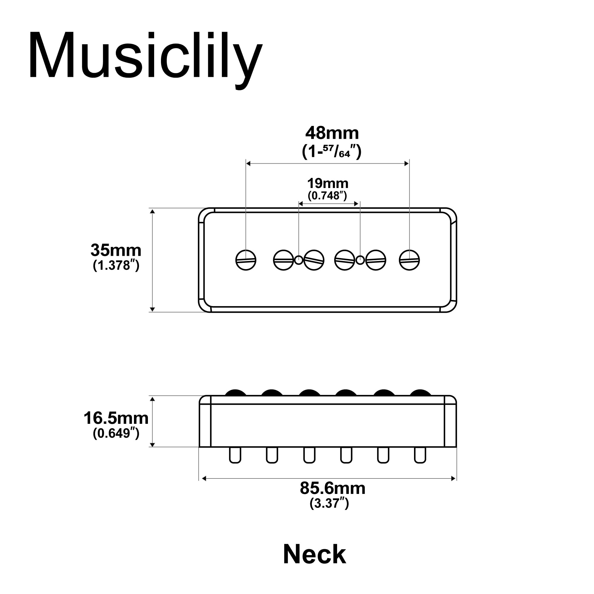 Artec ASA90 Alnico 5 Soapbar Type P90 Single Coil Pickup Electric Guitar Neck Pickup 7.5K, Cream