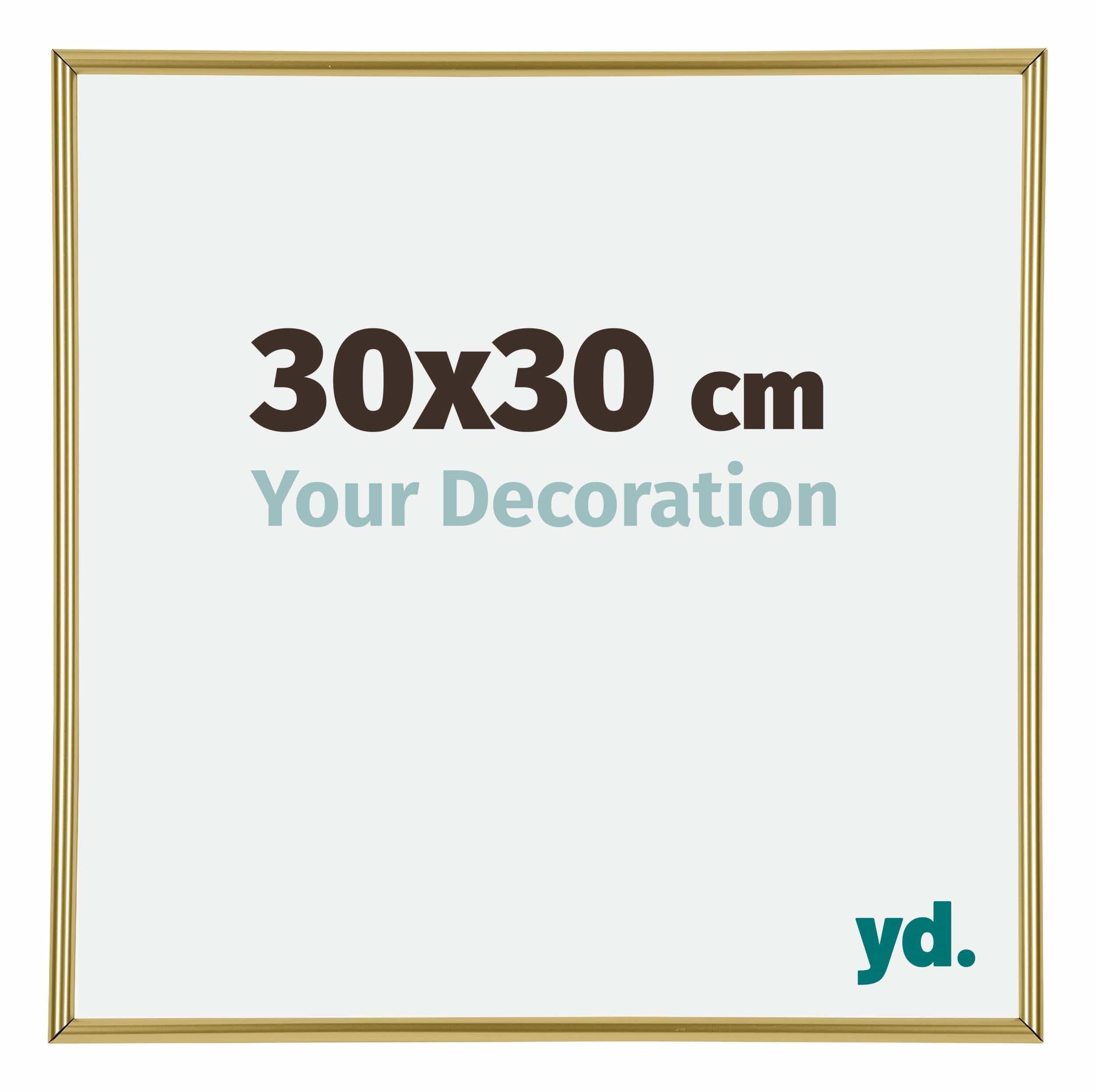Your Decoration - Picture Frame 30x30 cm - Gold - Decorative Wall Frame in Plastic with Antireflection - Frame 30x30 - Annecy