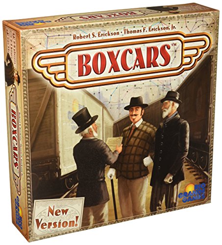 Boxcars Family Board Game de Rio Grande Games para 2 a 6 jugadores, tiempo de juego 90 minutos, juego de estrategia miniatura 1