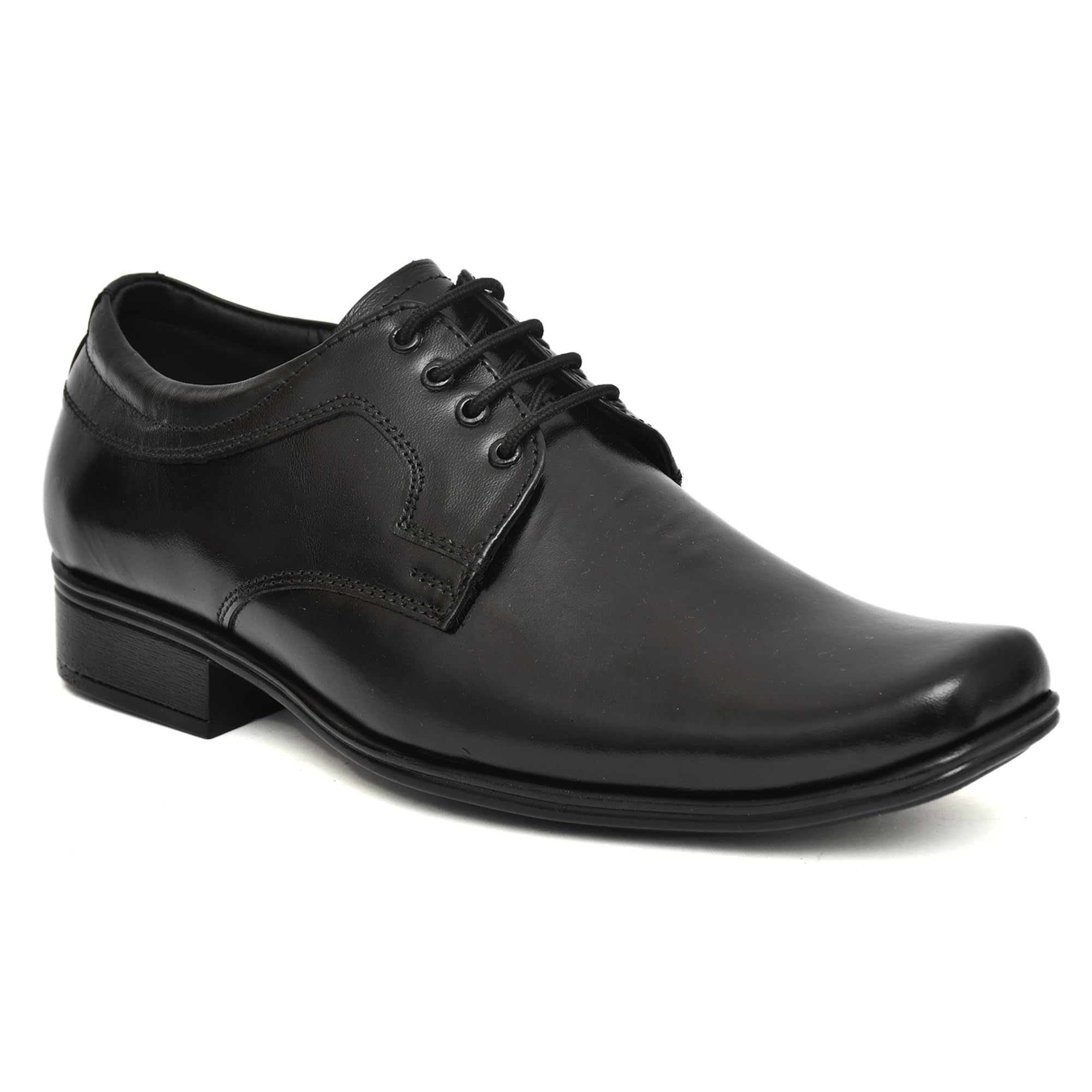 European Footcare Mens Genuine Leather Lace-Up Formal Shoes | Provide Comfort & Stylish | Perfect for Formal Wear, Business Casual, and Parties (Black J-8) (B0D9JPMZMM) Amazon Price History, Amazon Price Tracker