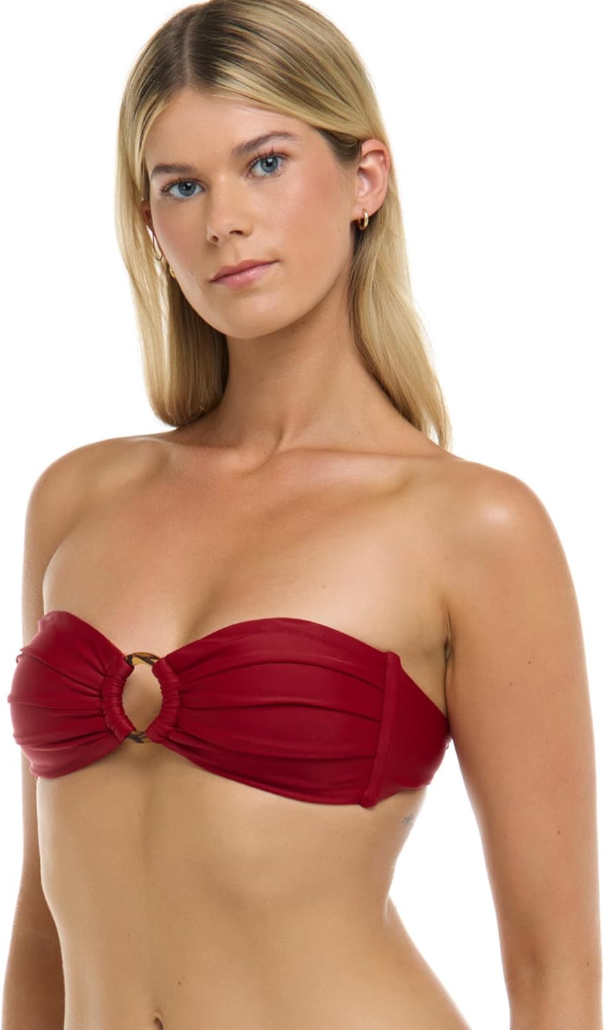 Body Glove Womens Smoothies Irene Solid Bandeau Bikini Top Swimsuit with Sash-tie Back - Image 3