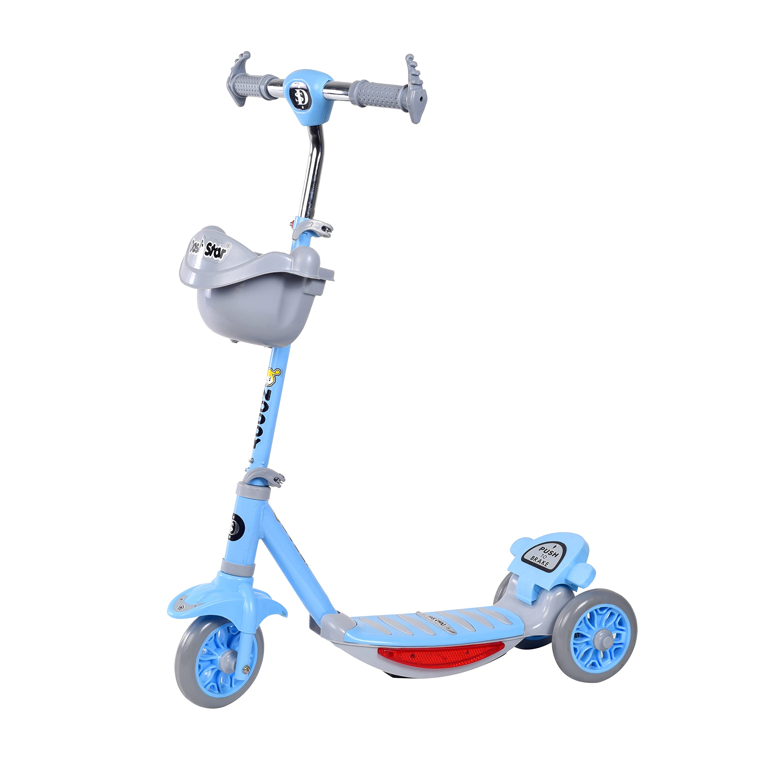 Dash Star Noddy Delux Road Runner Kick Scooter for Kids with Music & Lighting of Above 3 Years, Skating Scooter for Boys|Girls| of Upto 60Kgs