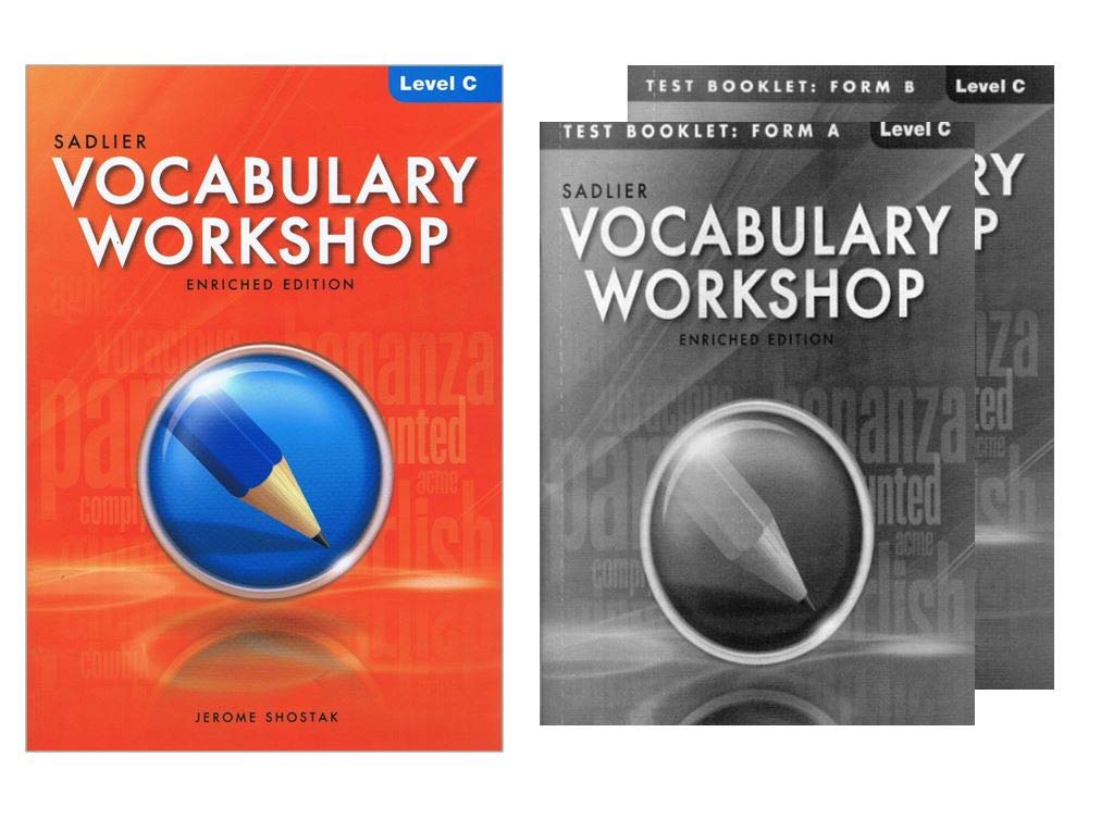 (P0080) Vocabulary Workshop Enriched Edition Student Book with Test Booklet Form A&B Level C - Grade 8