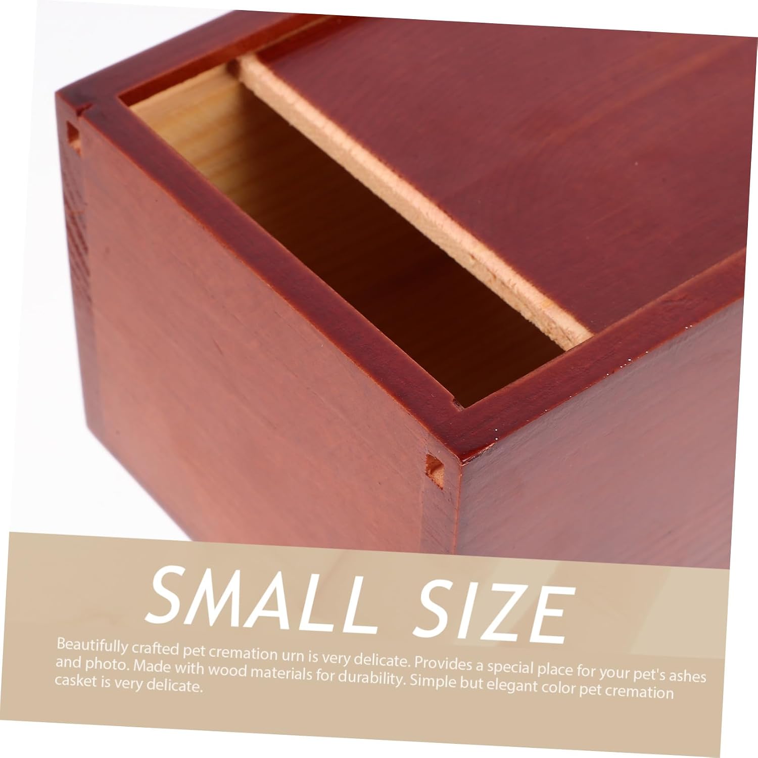 Wooden Pet Urn Box Small Memorial Keepsake for Ashes Animal Cremation Ash Holder for Cats Dogs Lasting Remembrance