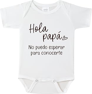 Hola Papá Baby Announcement Onesie,Funny Spanish Pregnancy Announcement Infant Bodysuit for Grandparents to be