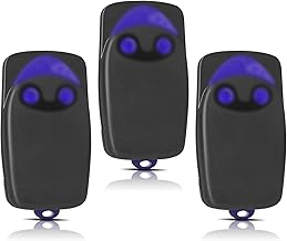 3 Pcs Replacement Remote Control NICE Gate Remote Control 433.92MHz 2 Channels Compatible with Flo1r-s, Flo2r-s, Flo4r-s