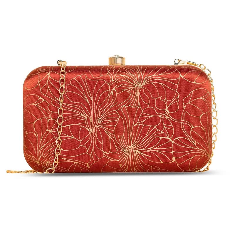 ZOUK Wadiyar Blossoms Floral Printed Womens Jute Handcrafted Maroon Clutch (B0BVJ2R598) Amazon Price History, Amazon Price Tracker