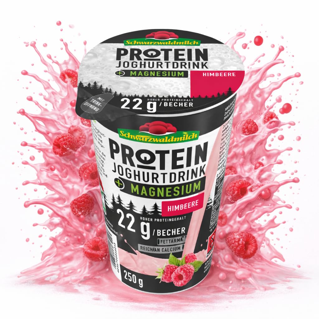 Schwarzwaldmilch Protein - Joghurt Drink Himbeere 0,9% Fett, 10 x 250 ml in | powered by Fuduu.de