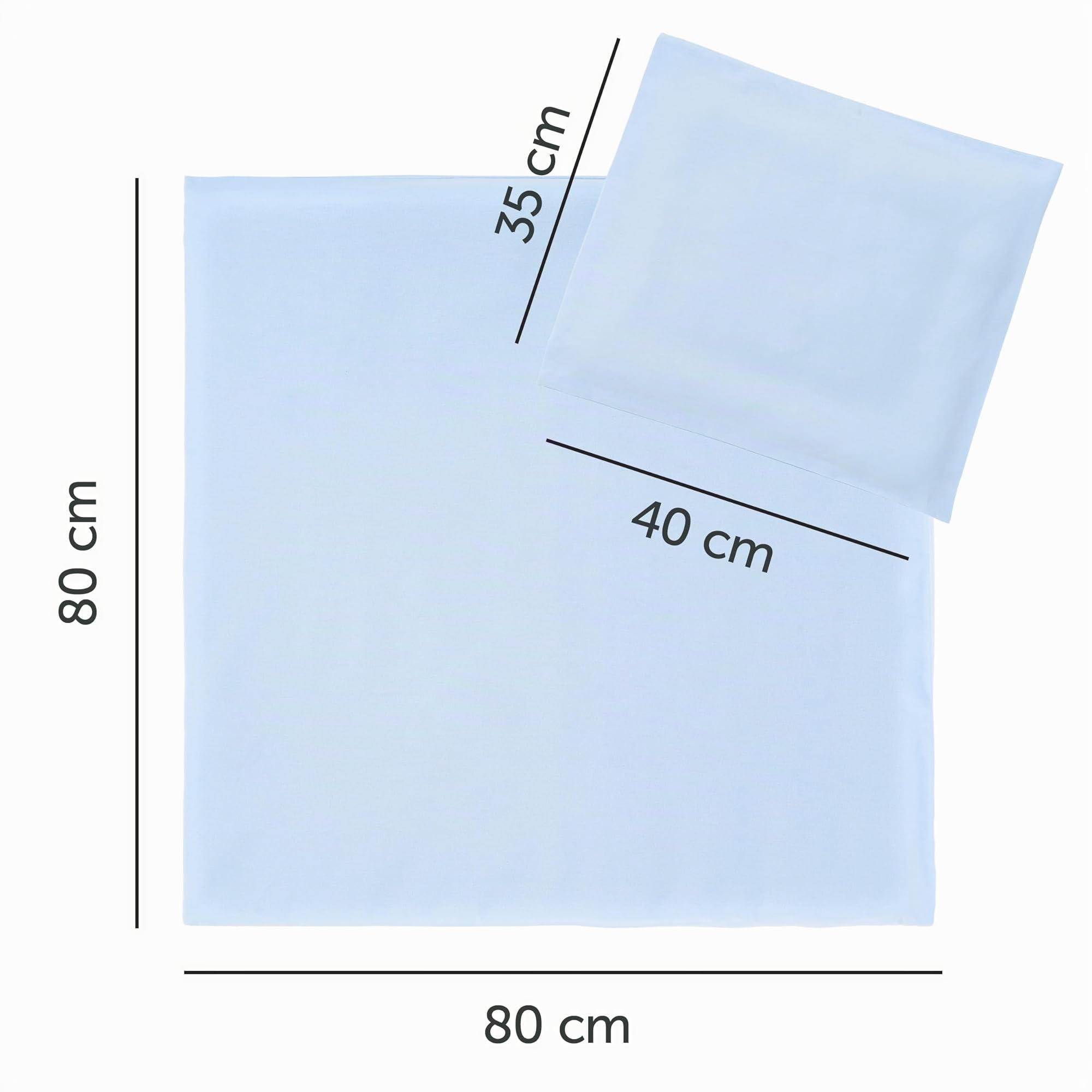 MAKIAN Juego Nórdico Minicunas y Moisés 2 Piezas 80x80 cm y 35x40 cm | Ropa de Cama para Bebé 100% Algodón Transpirable Ideal para Recién Nacidos y Pieles Sensibles | Certificado Oeko-Tex