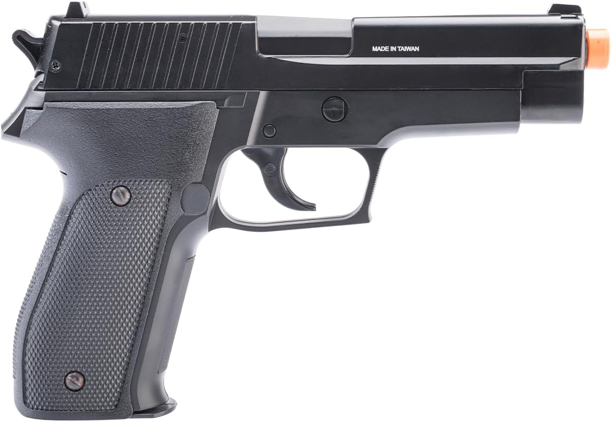 Evike Airsoft - Swiss Arms Licensed 226 Collector's Edition Spring Powered Airsoft Pistol (Color: Black)