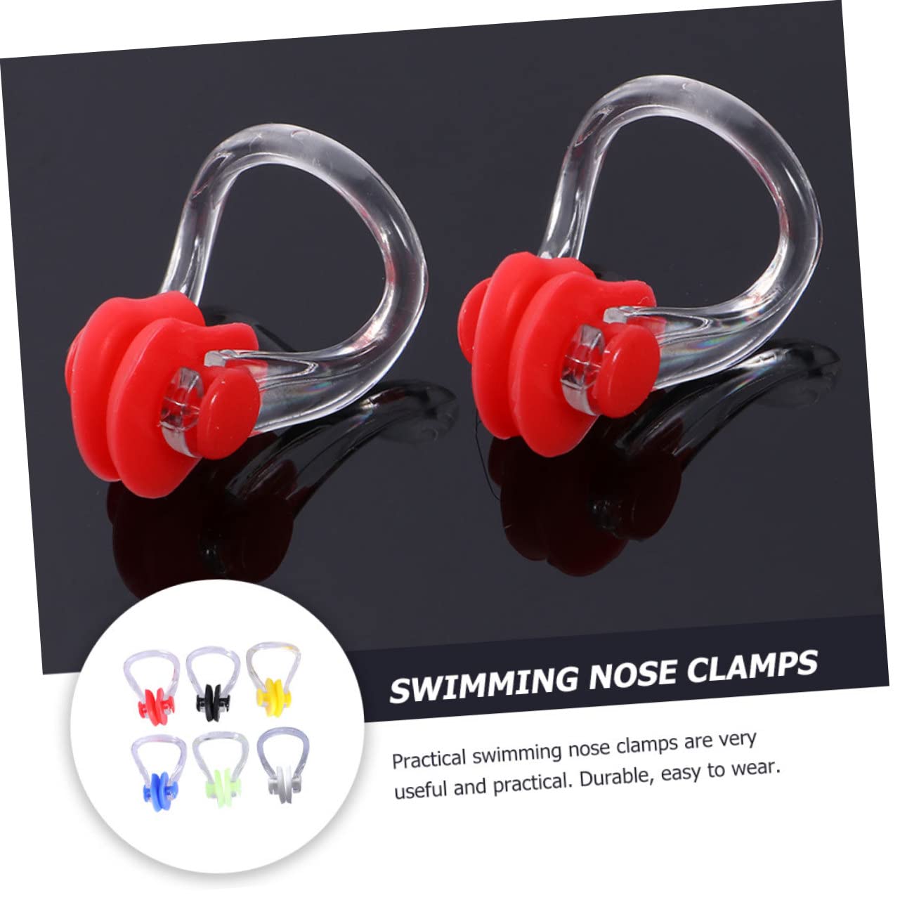 BESPORTBLE Clip per Naso in Silicone da Nuoto Stringinaso Impermeabile a Propano per Il Campeggio Pinze per Il Naso da Nuoto Tappi per Il Naso dell' Gel di Silice