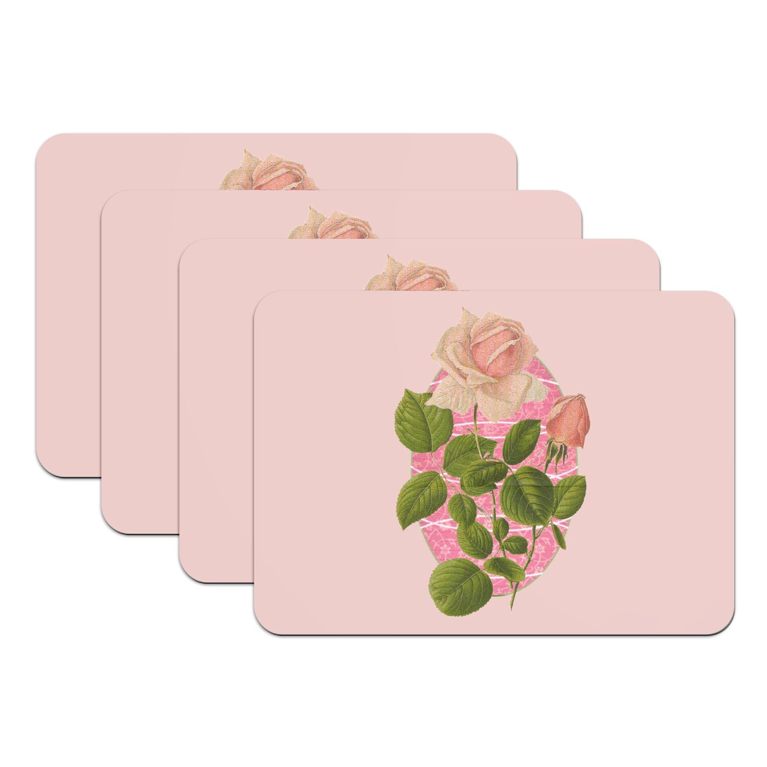 Set de table rose vintage pour decoration de table de salle a manger floral