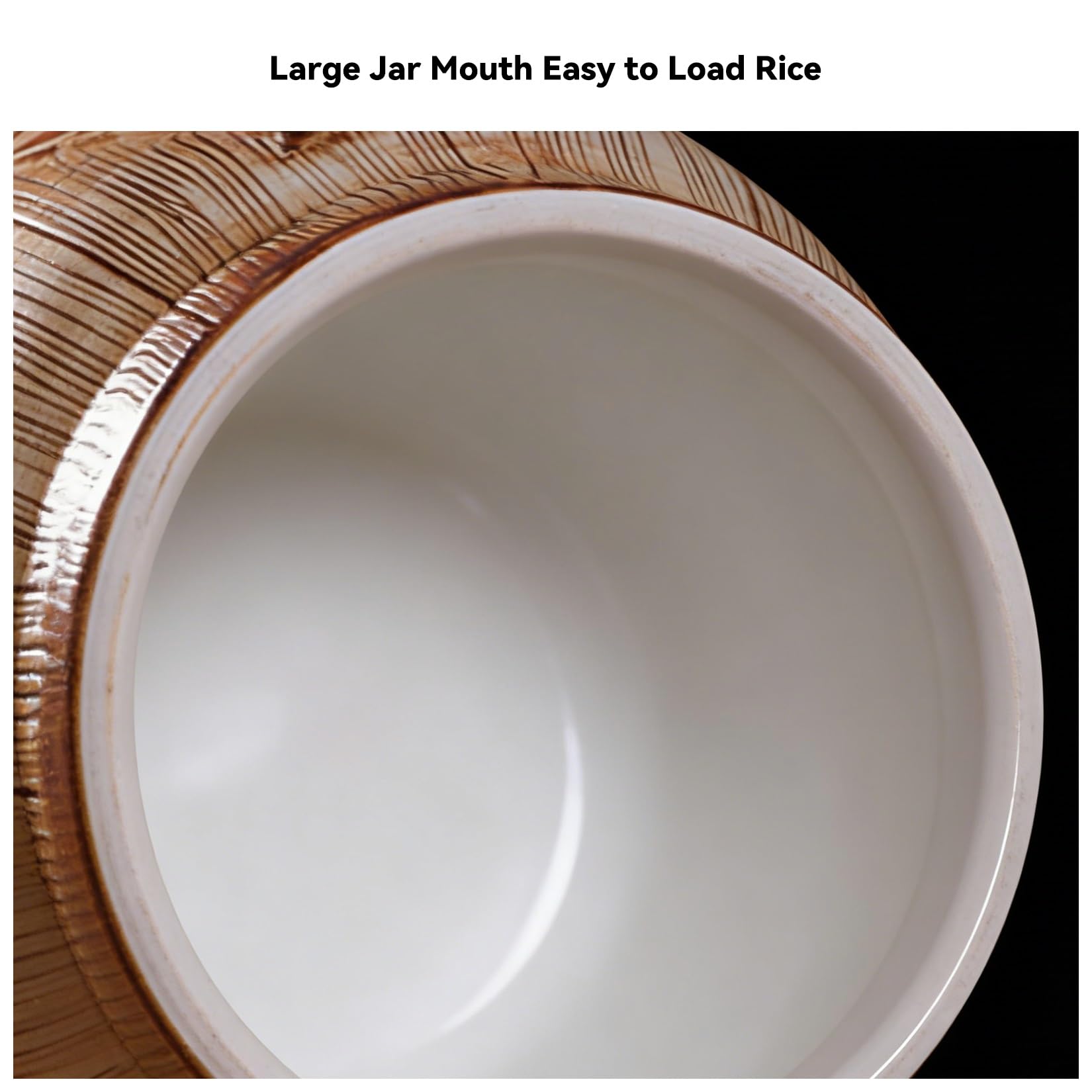 Hermetyczny Pojemnik Na Ryż Ceramiczny Duża Pojemność Porcelanowy Dozownik Zboża Słoiki Kuchenne Na Mąkę, Soję, Płatki Owsiane(D,10kg)