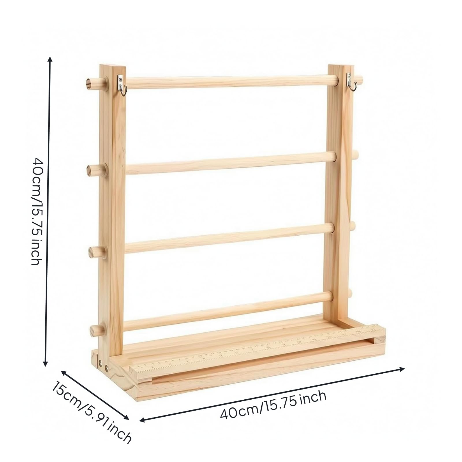 Organizador Madera para Escritorio | Multinivel, Resisn, Organizador con Ganchos, Estilo A