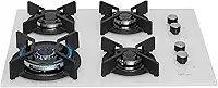 FISCHER COOKTOP À GÁS 4 BOCAS TRIPLA CHAMA INFINITY MESA VIDRO BRANCO BIVOLT - 26297-62936