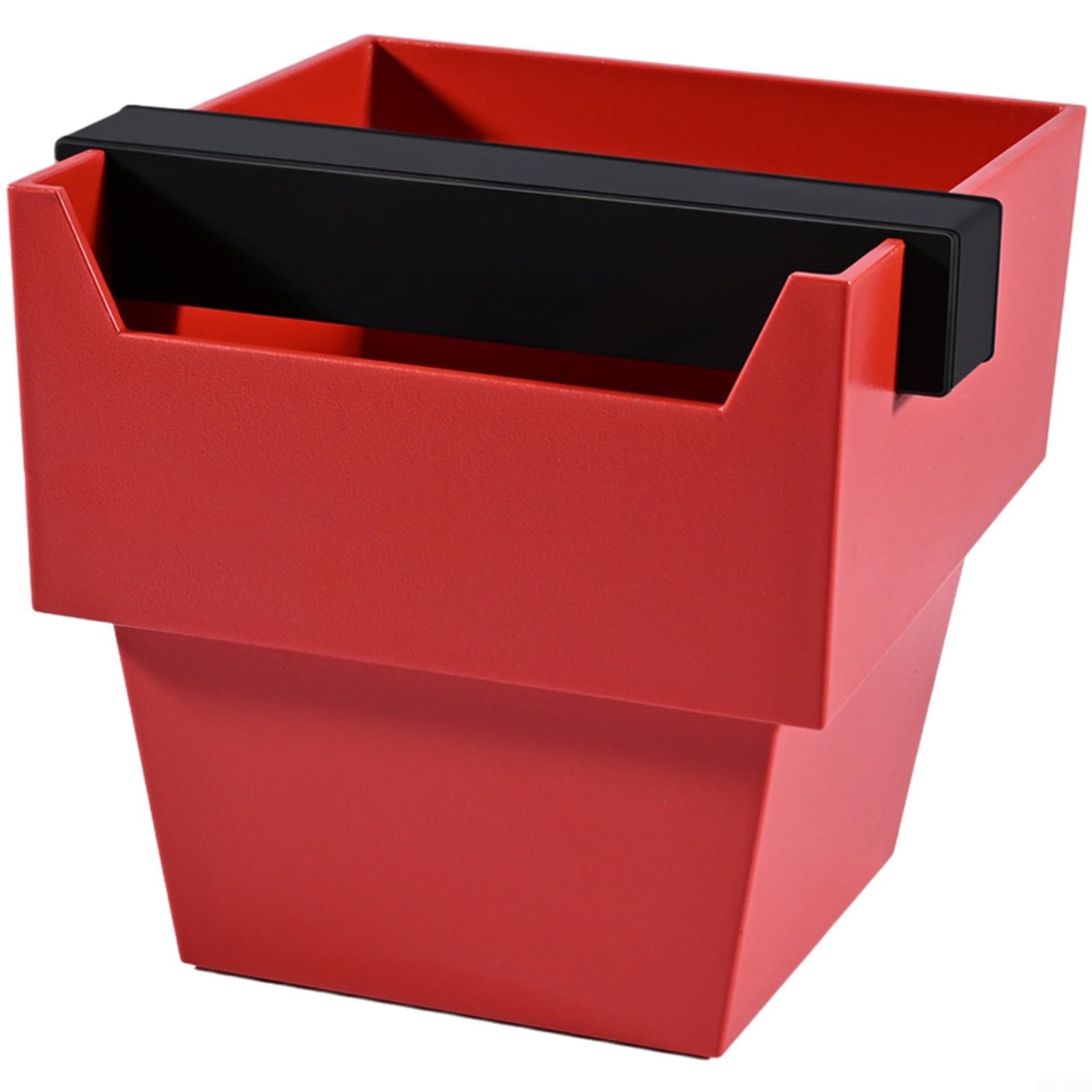 Contenitore per fondi di caffè, 1200 ml, con barra quadrata, base in silicone antiscivolo, per una facile pulizia, accessori per caffè espresso (rosso appassionato)