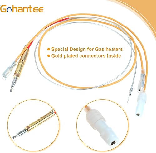 Miniatura 2 de Gohantee Termoacoplador portátil de propano de 20 pulgadas, calentador de tanque 2304885, montaje de seguridad universal compatible con Mr Heater