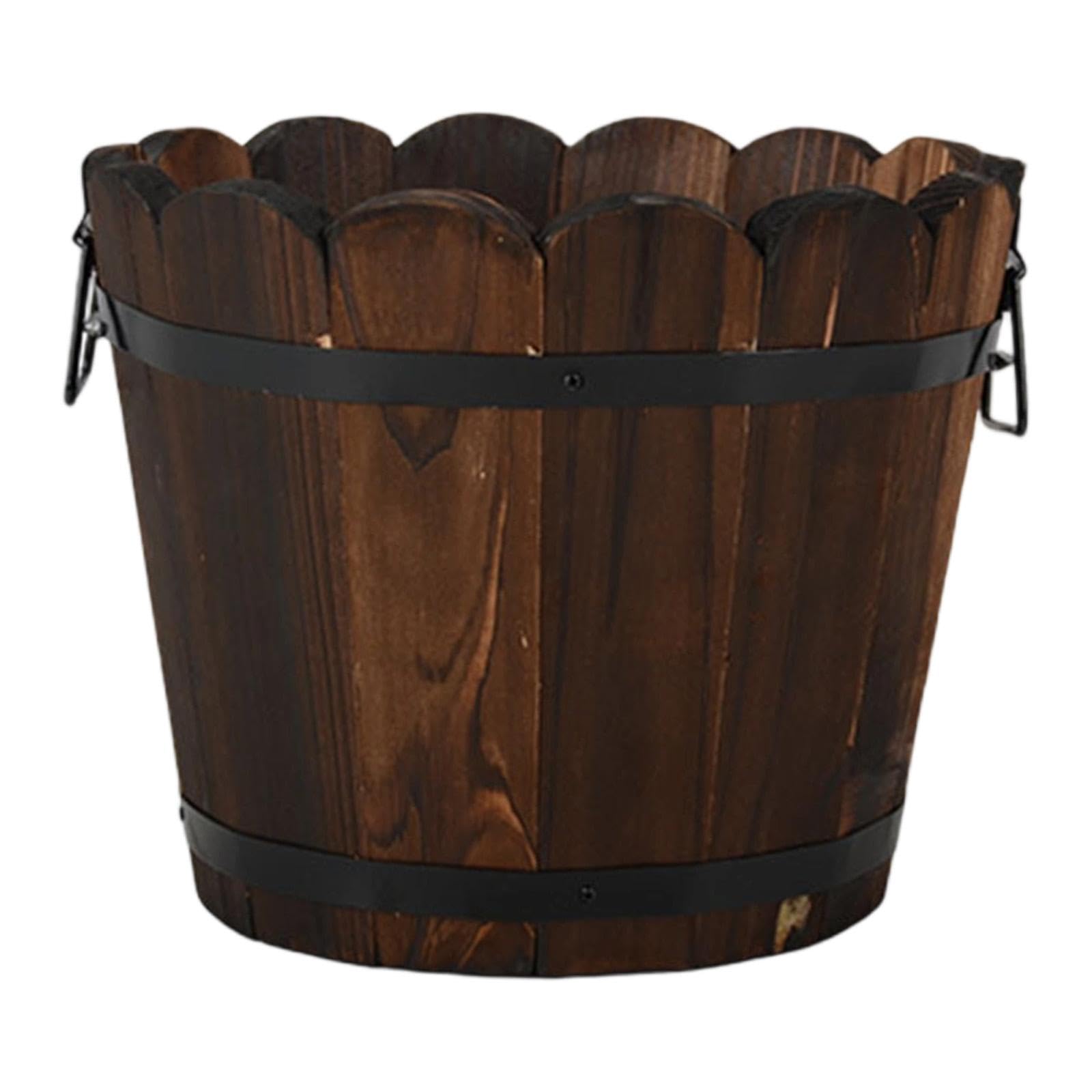 SECRET DESIRE Wood Bucket Planter Unique Plant Container for Garden Indoor Gardening Lover|Yard, Garden & Outdoor Living|Gardening Supplies|Plant Care, Soil & Accessories|Baskets, Pots & Window Boxes