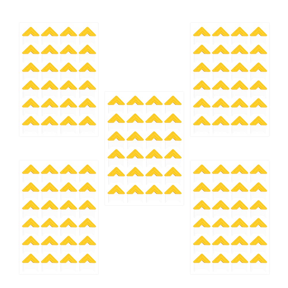 TopHomer 120PCS Photos Mounting Sticker, Photo Corners Stickers Self Adhesive for DIY Scrapbook, Photo Album, Trip Journal, Memory Book or Dairy-Yellow
