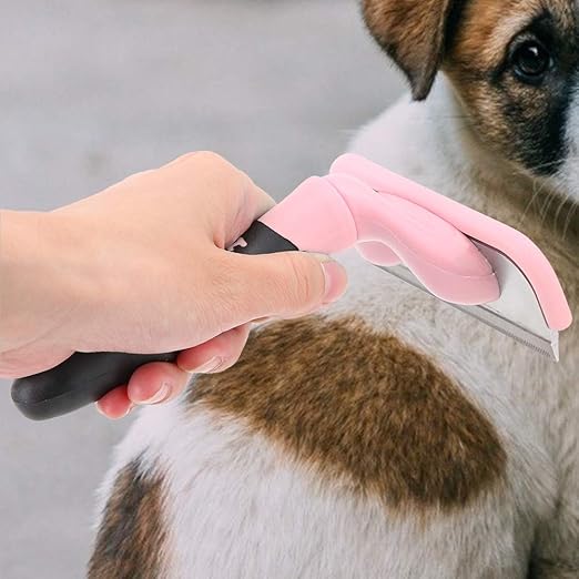 Amazon Co Jp Yjyj ブルー 犬の毛の脱毛櫛の櫛の脱落トリマーブラシペットグルーミングツール ペット用品
