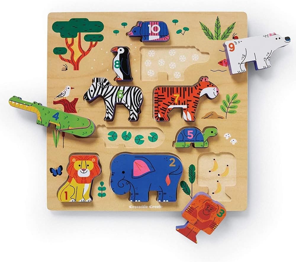 Crocodile Creek Puzzle for Kids and Toddlers Ages 2-4 and Up - Perfect for Kindergarten or Preschool Learning Activities - 6" x 4", Colorful Dinosaurs Design
