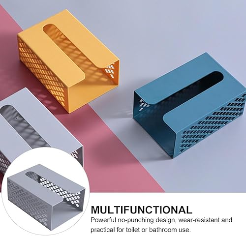 Miniatura 8 de Cabilock Caja de pañuelos montada en la pared, dispensador de servilletas de tejido sin rastro, caja de cajón de pañuelos colgante, accesorios de