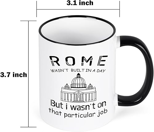 Miniatura 7 de Maustic Rome Wasn't Built in a Day - Divertida taza de café, regalos para trabajadores de la construcción, regalos para ingeniero de proyectos,