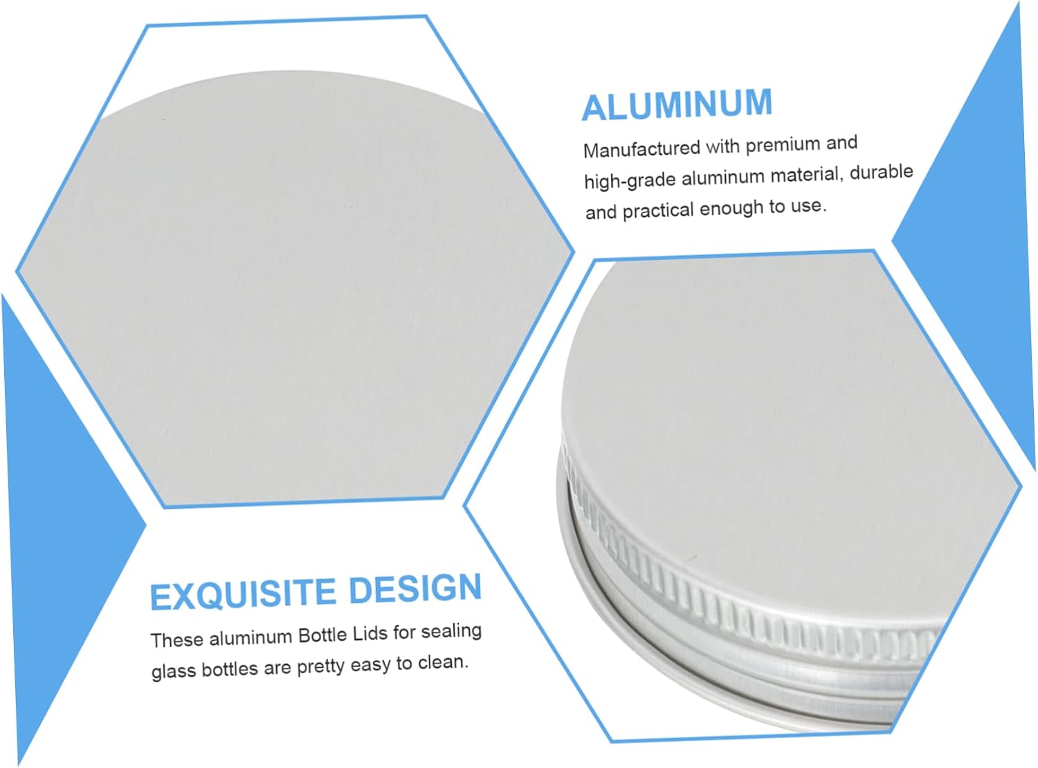 Hemoton 150pcs Canning Lids Jars Lids Aluminum Bottle Caps Leakproof Sealing for Juice Cup