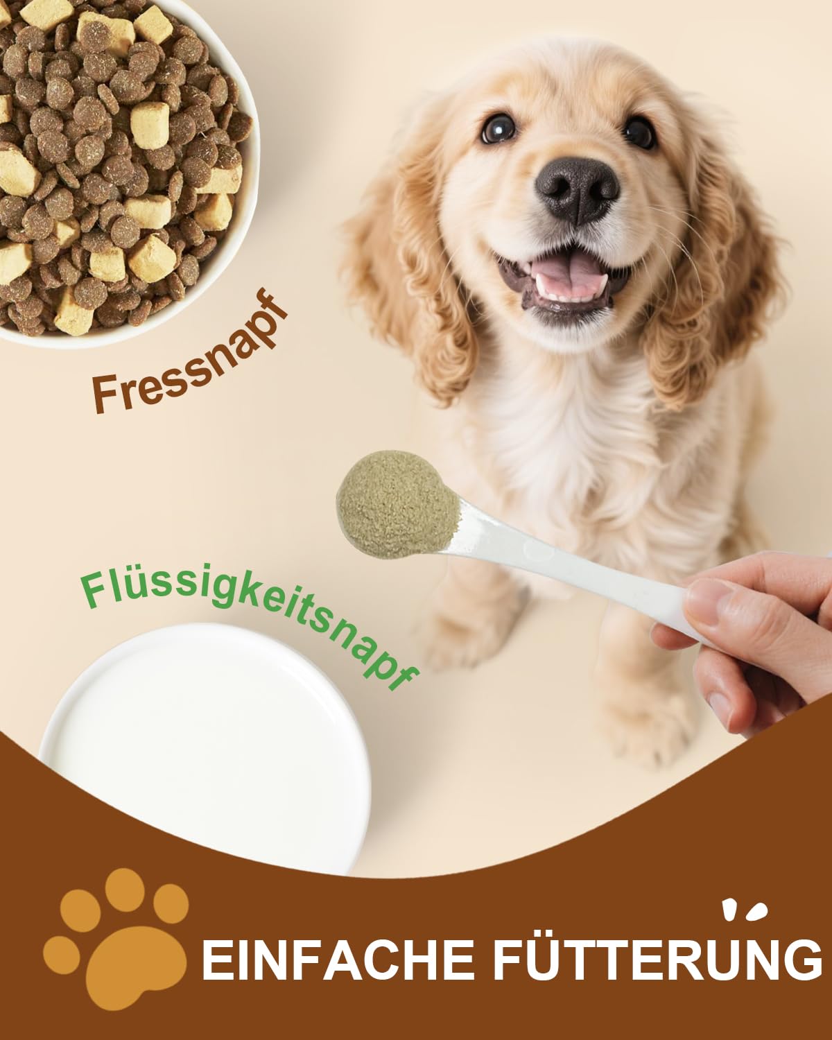 9 en 1 Champignons pour Chiens, Poudre Saveur Poulet | Soutien Digestion, Peau & Pelage, Articulations, Système Immunitaire, avec 9 Champignons