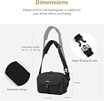 MOSISO Camera Bag for Photographers, Shoulder Photography Bag for DSLR/SLR/Mirrorless Cameras, Waterproof Padded Camera Case with Flap Pocket Compatible with Canon/Nikon/Sony/Fuji, Black