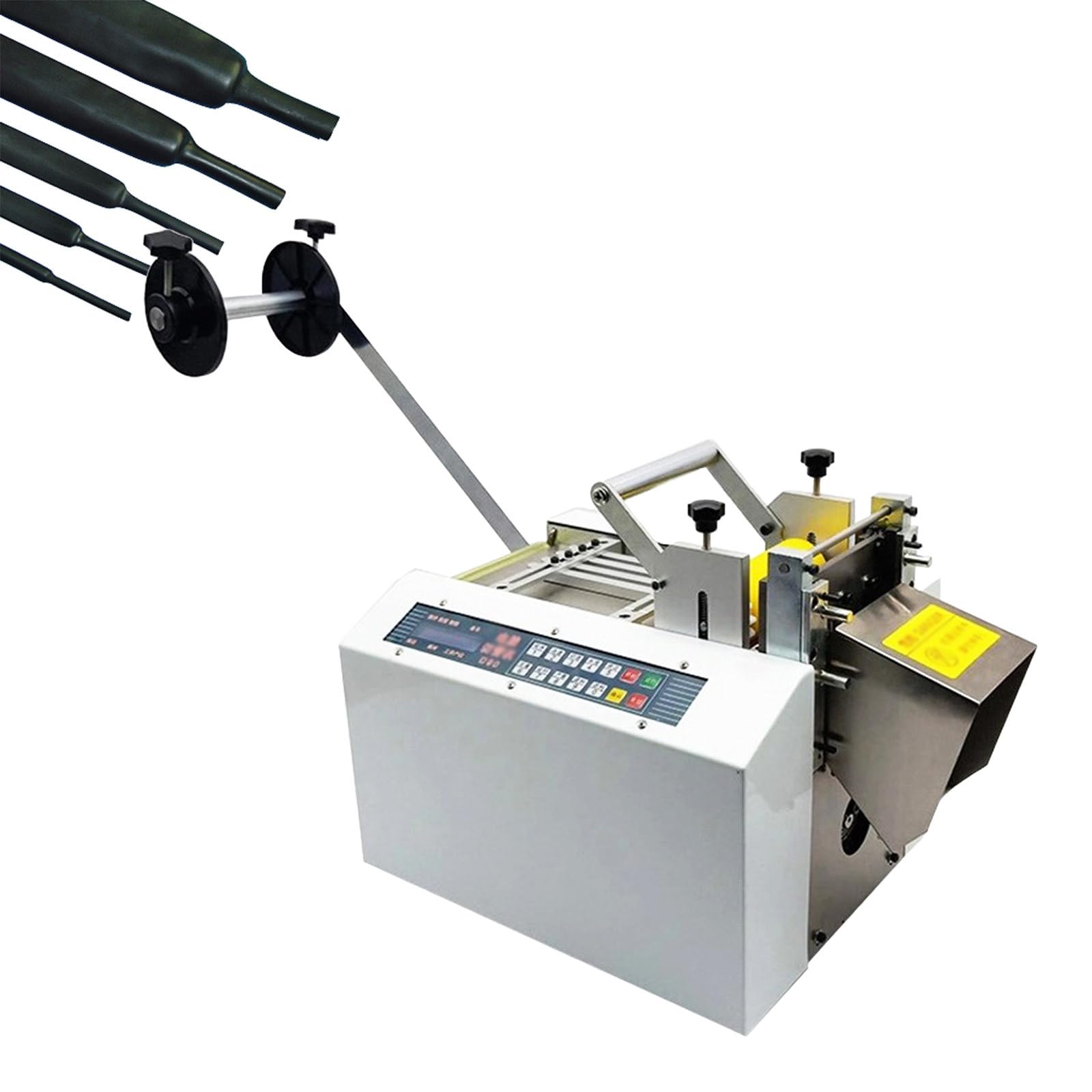 Cortadora AutomáTica De Tubos TermorretráCtiles De PVC, Cortadora De Cables EléCtricos, Ancho De Corte De 100 Mm, para Manguitos De Goma, Tubos De PláStico Y Cables PequeñOs