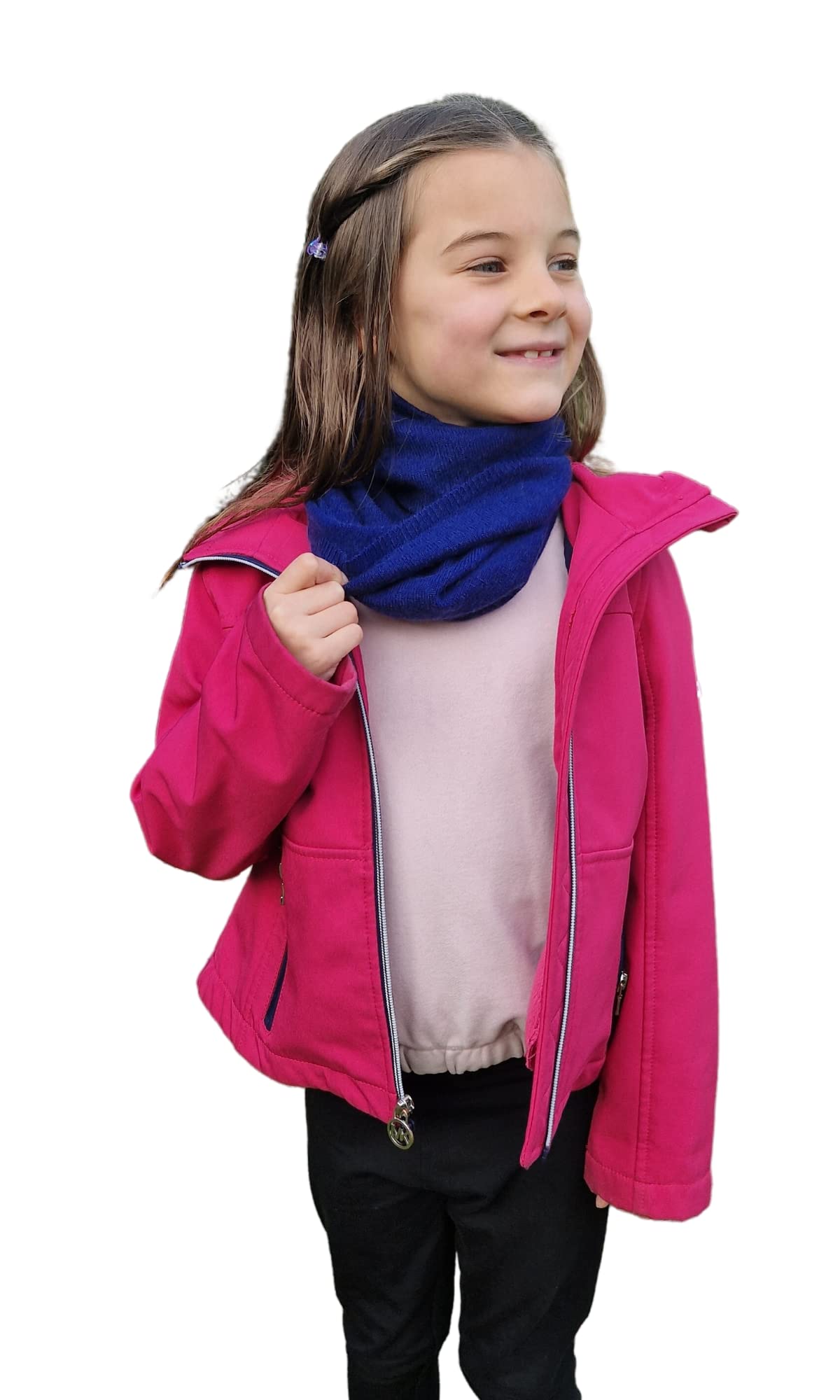 Écharpe en cachemire pur bleu marine pour enfant Mimi & Thomas taille unique