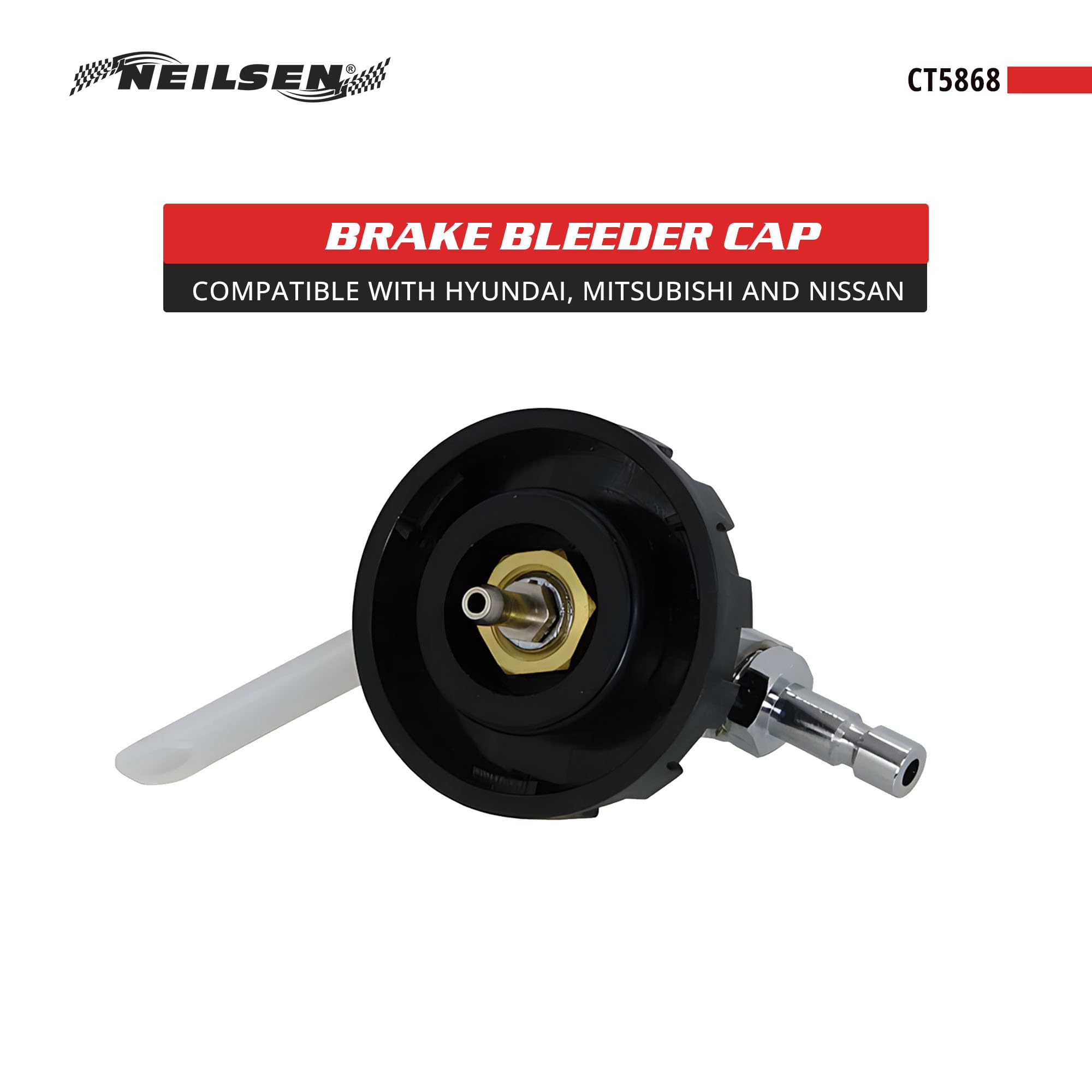 Neilsen CT5868 Bouchon de purge de frein avec adaptateur à 90° – Compatible avec Hyundai, Kia, Mitsubishi, Nissan – Bouchon OE 58531 07000 – Idéal pour les espaces restreints