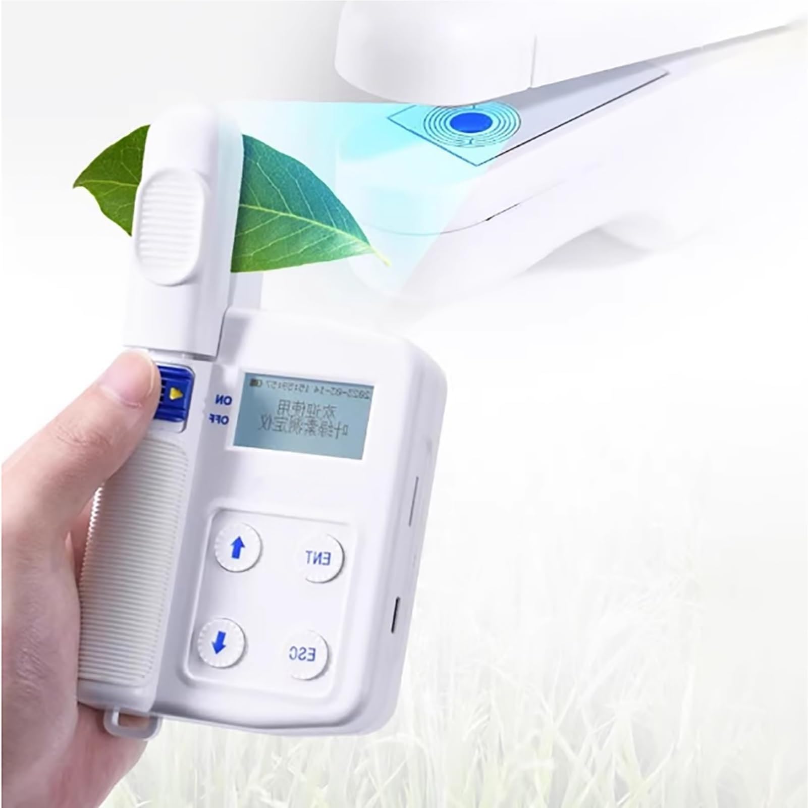 Medidor de clorofila portátil, analizador de clorofila de Hojas de Plantas, Detector de Temperatura, Humedad y Contenido de nitrógeno de Las Hojas.
