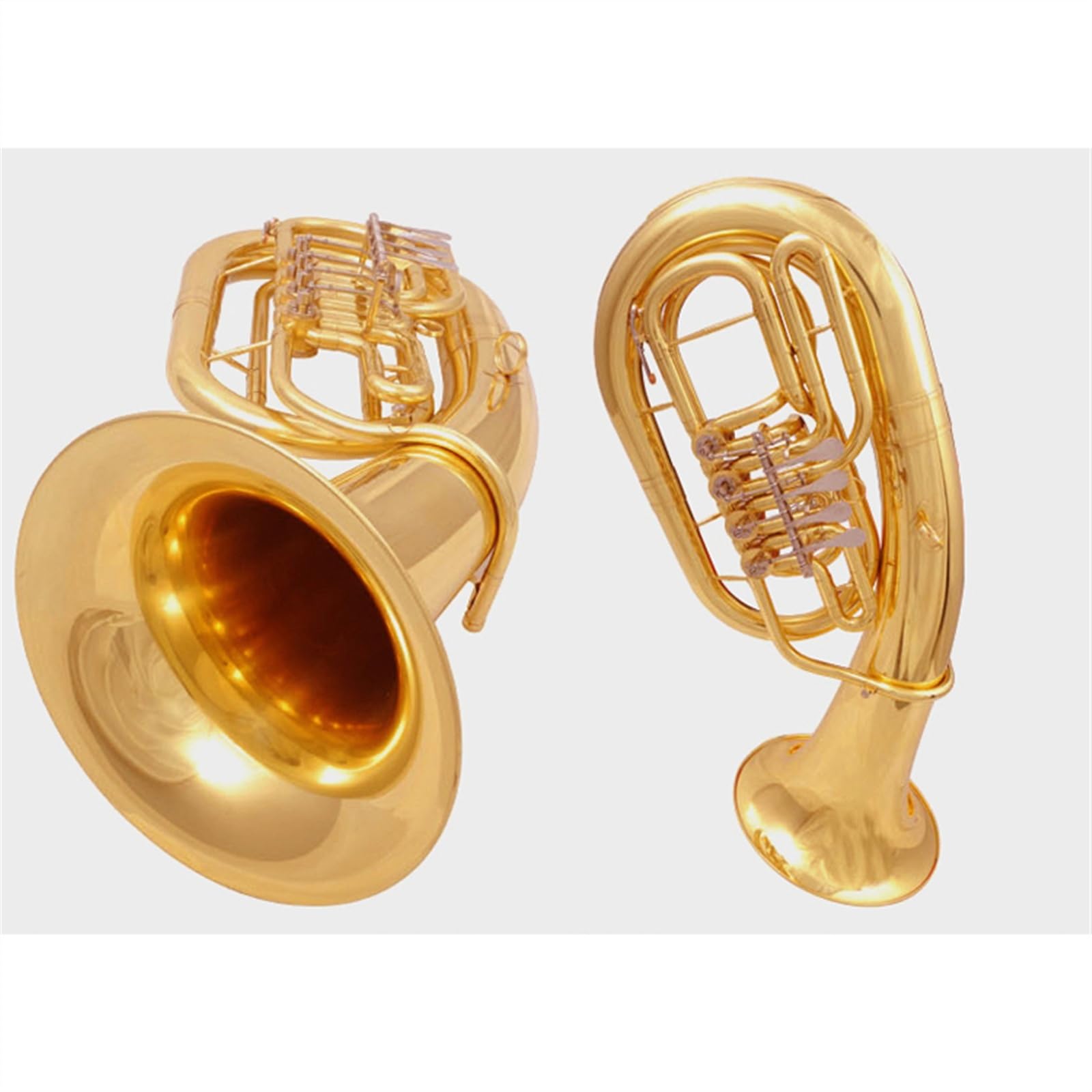Messing-Euphonium, 4 Flache Tasten, B-Euphonium, Großes Horn-Blechinstrument Mit Koffer Euphonium für Anfänger
