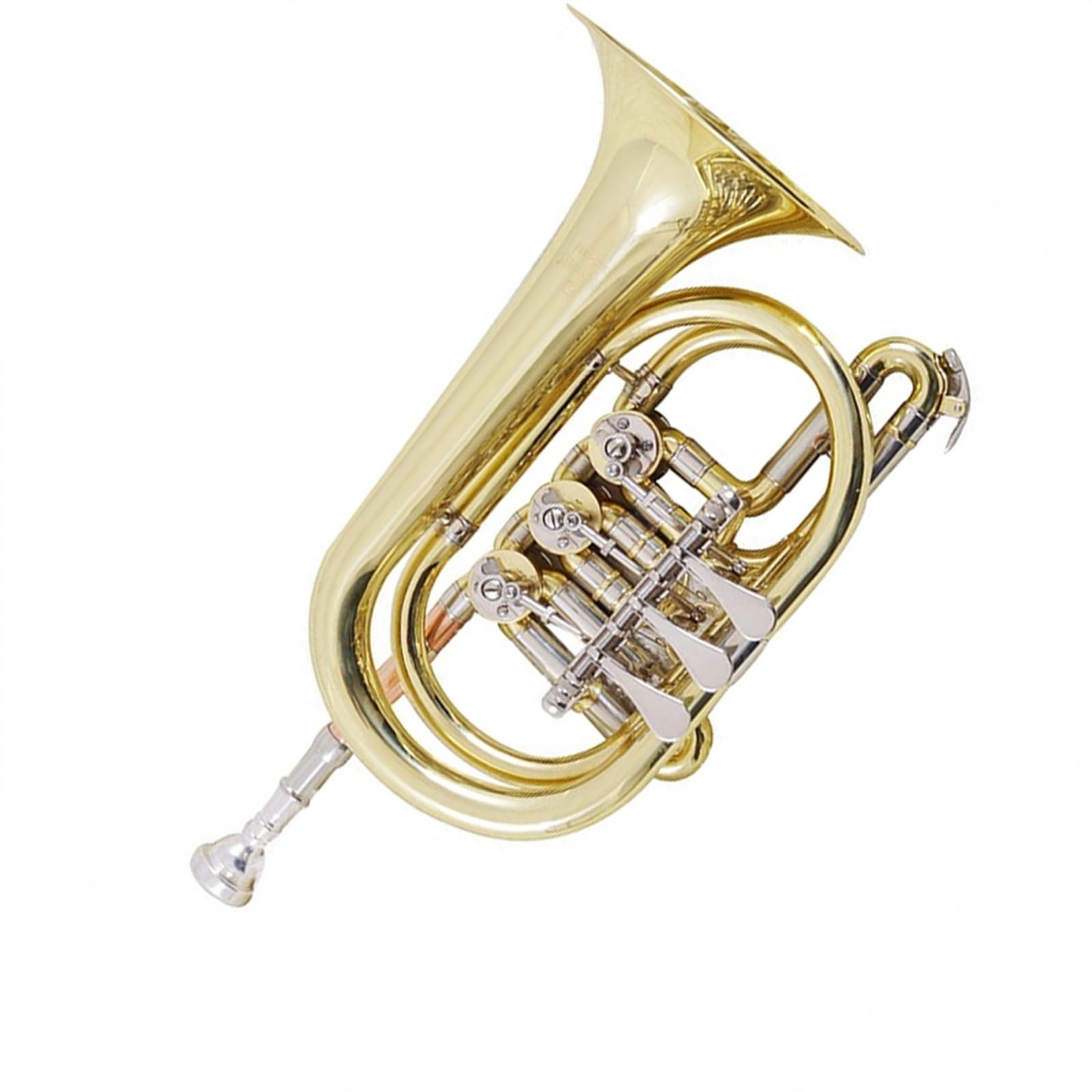 Standard Trompeten Musikinstrument Trompete Flachton Kornett Bb Flachstimmung Messing Gold Dreiknopf Drehventil Edelstahl
