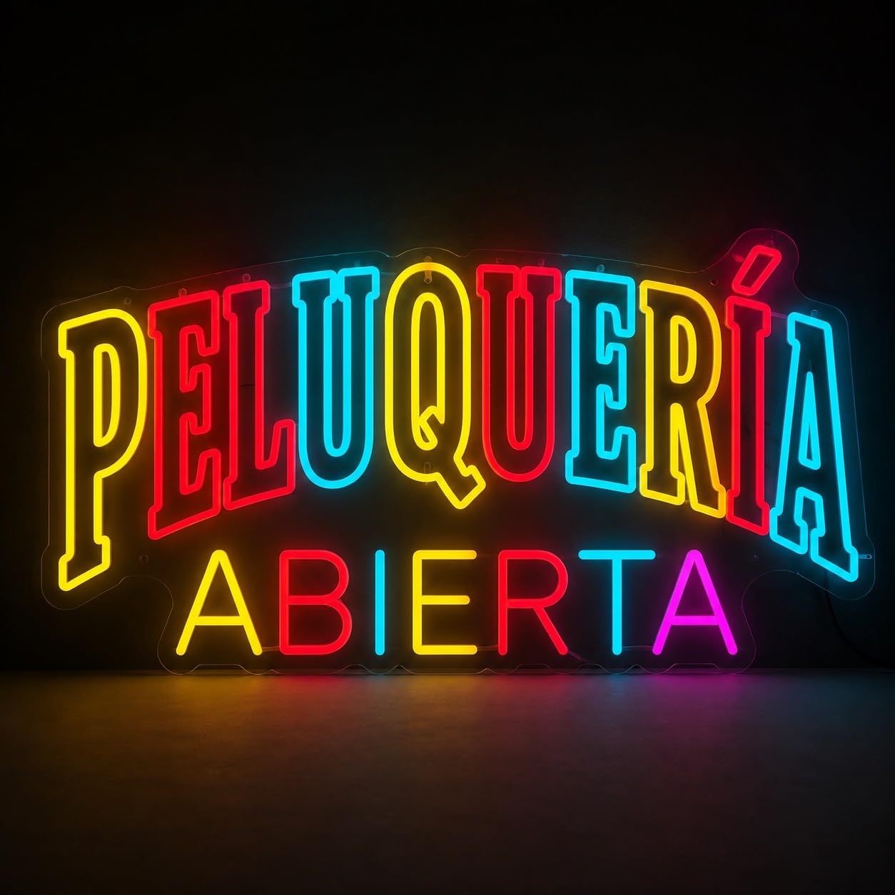 Signs Lamp "Peluqueria Abierta" Neon Sign Dimmable