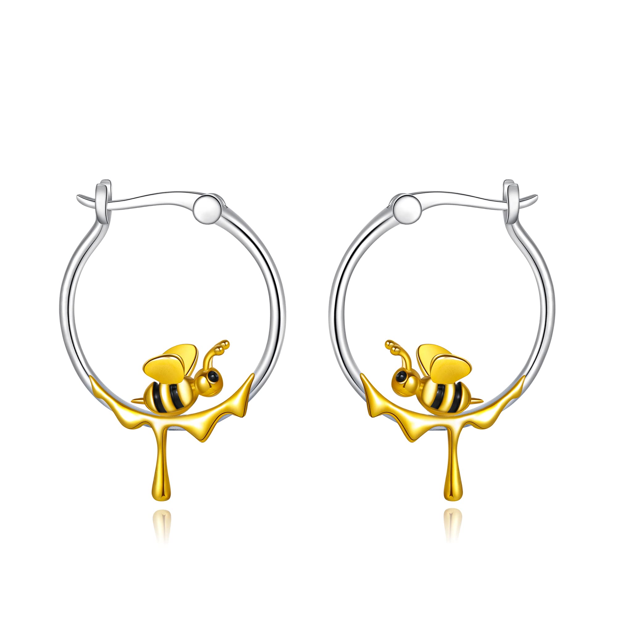 Animali Carini S925 Argento Sterling Orecchini A Cerchio Gioielli Per Donna IT1