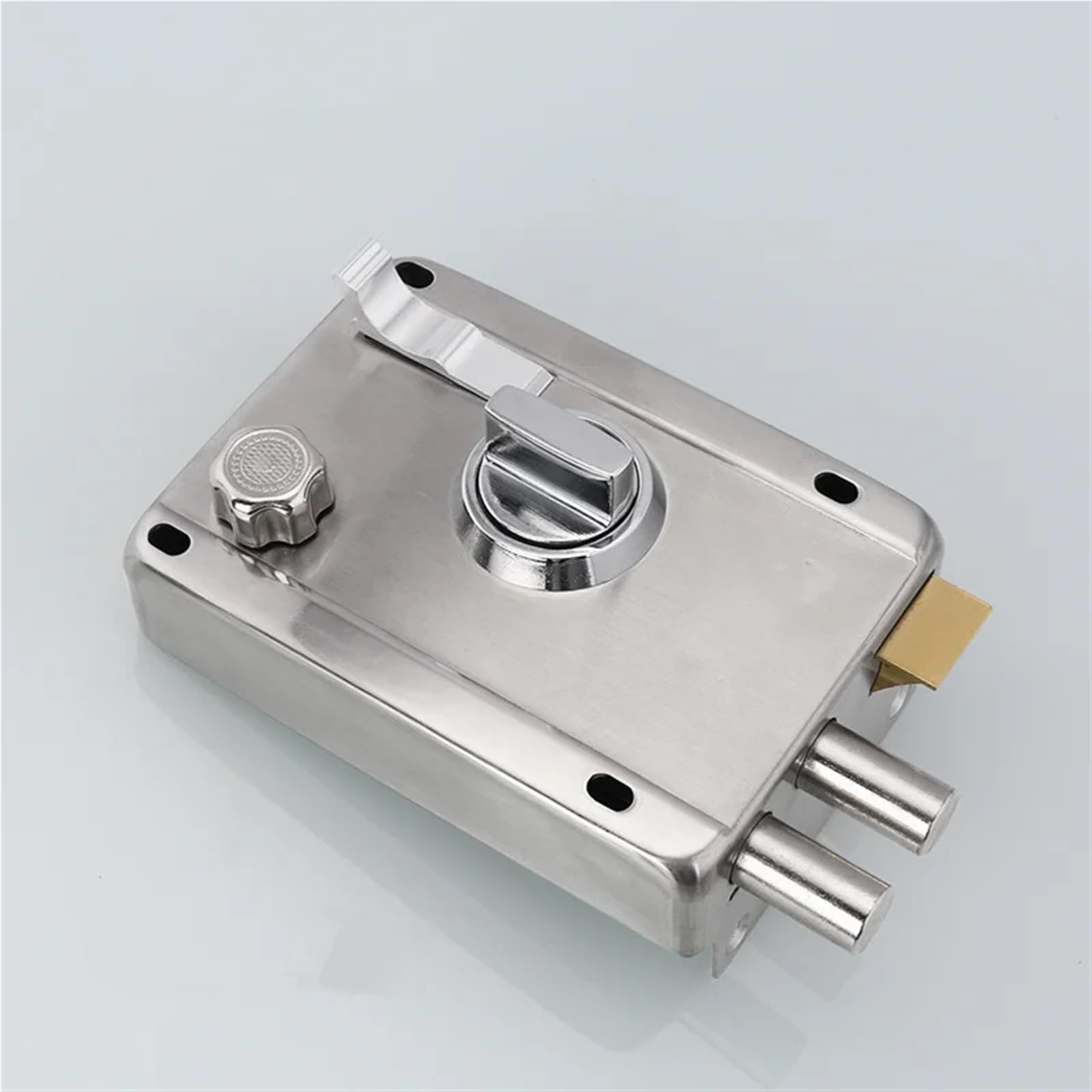 Cerradura de puerta exterior, cerradura de seguridad múltiple, cerradura de puerta de madera for herrajes de muebles, 1 pieza(Right open trim)