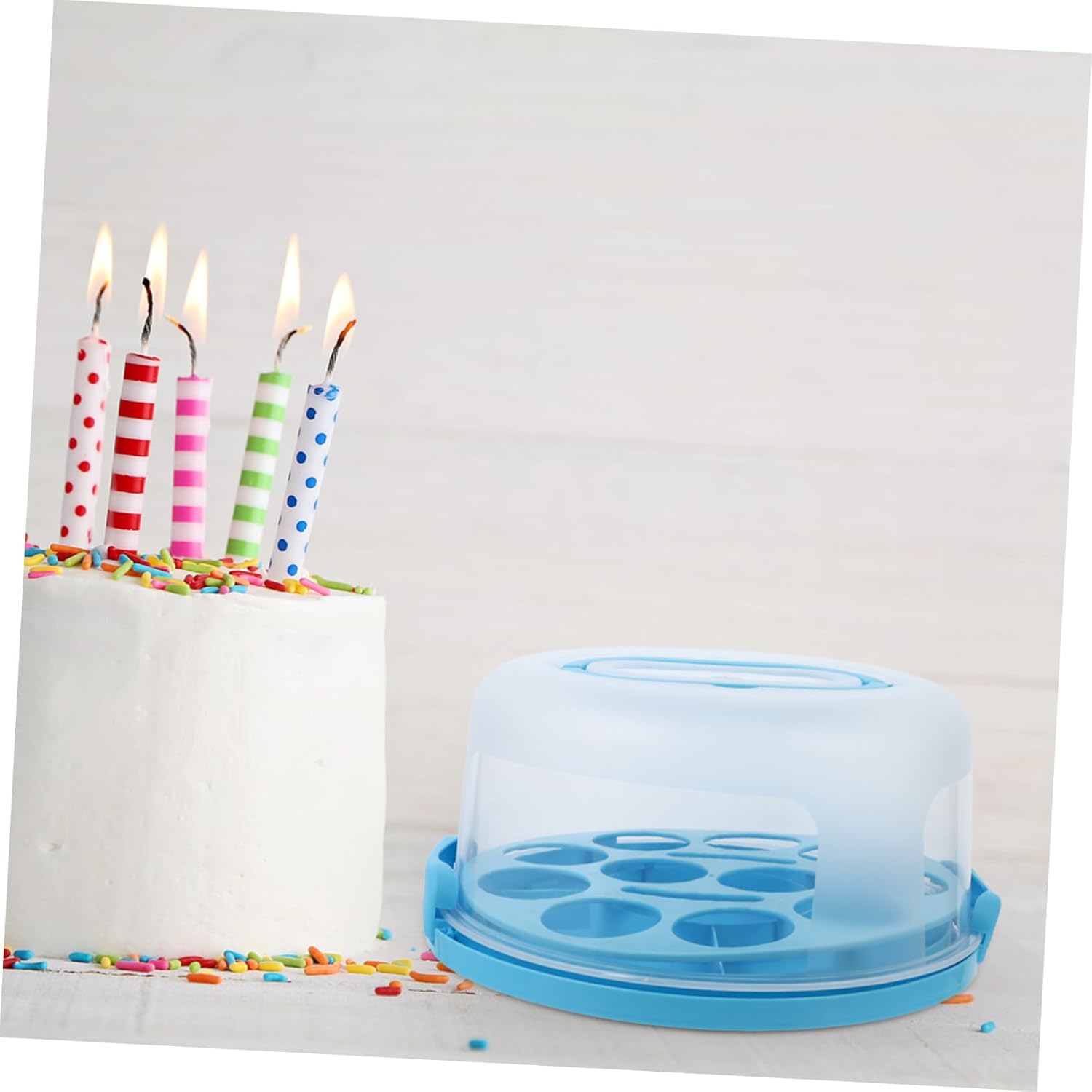 Elegant Cake Carrier Large Cake Container Portable Box Locking Mechanism and