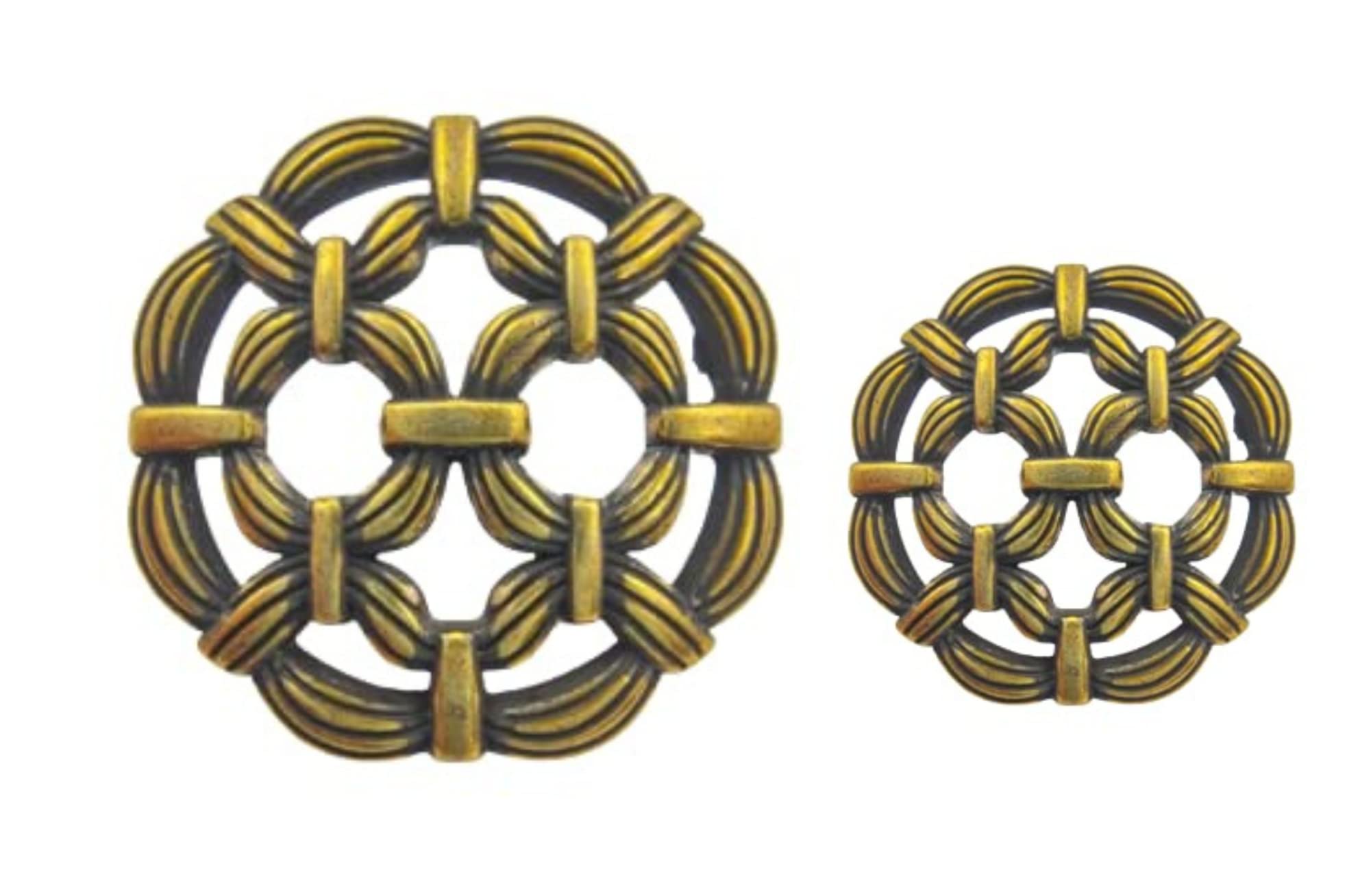 ani accessories Round Classy Antique Brass Shank Button (Pack of 16) 8 Big and 8 Small Pack for Coat Blazer Suit, Sherwani and Indian Dresses Sports Coat Uniform Jacket-picture-20