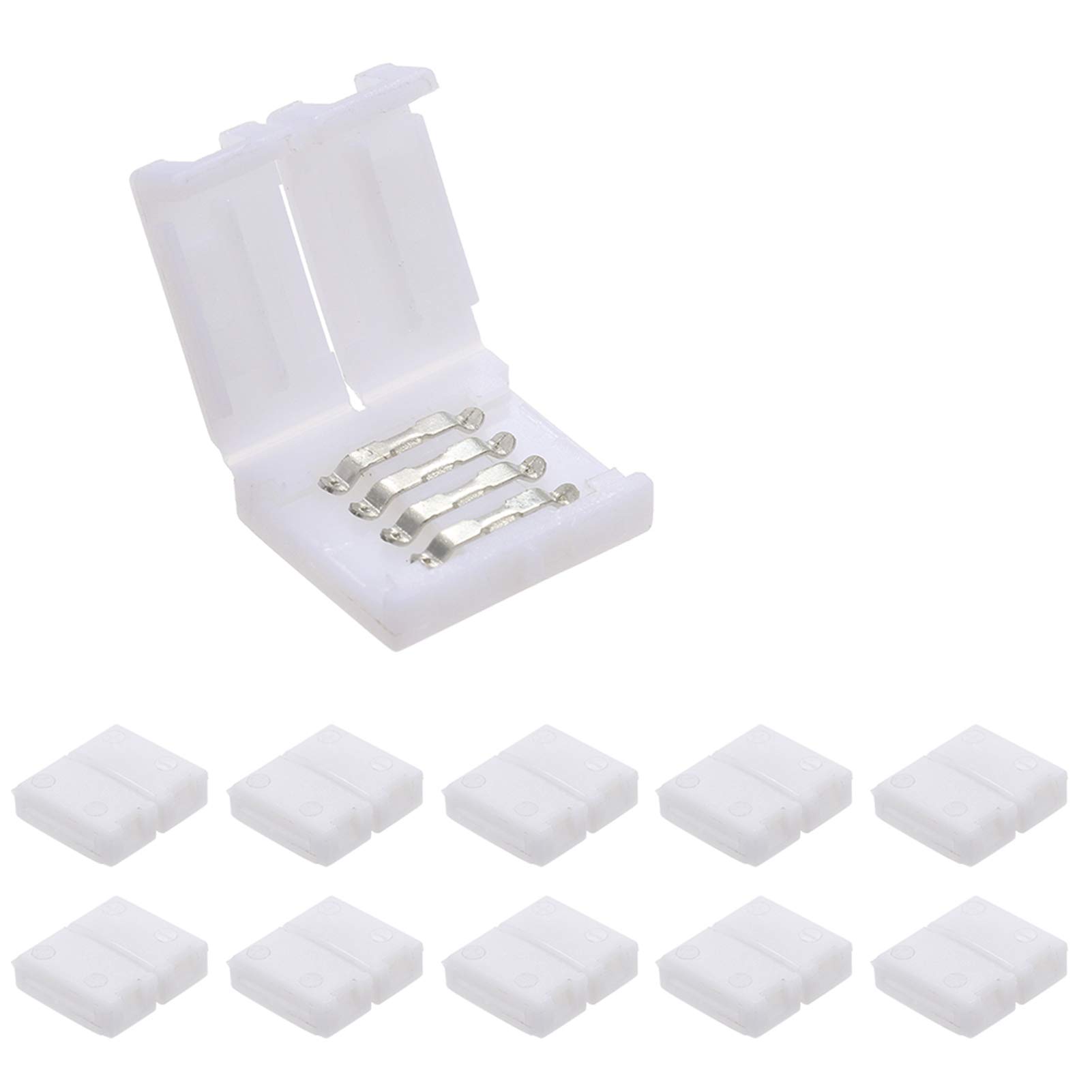 4 Pins RGB LED Strip Connector Quick Splitter 10 Pack White