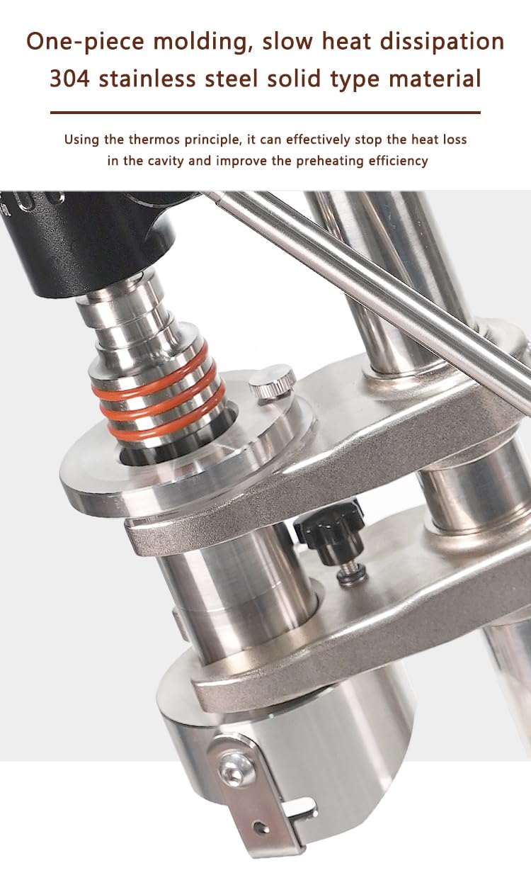 Macchina per caffè espresso manuale, macchina per espresso a pressione manuale da 16 bar, con manometro e portafiltro da 58 mm, macchina per espresso portatile a leva per casa, bar e uso esterno