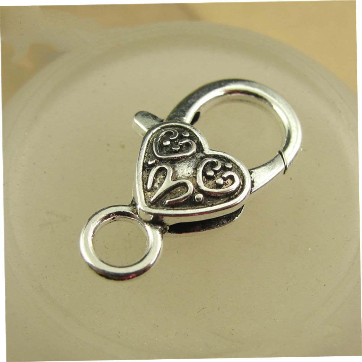 NUOBESTY 120stücke Antiker Silberlegierung Schnallenverschluss Im Herzformat Schmuckverschluss Für Halsketten Und Armbänder Für Schmuckherstellung Und Bastelprojekte
