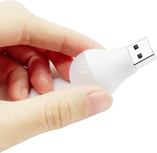 Miniatura 2 de Paquete de 6 luces nocturnas USB, luz nocturna LED enchufable, mini bombilla USB, luz LED pequeña para niños, adultos, pasillo, dormitorio, baño,