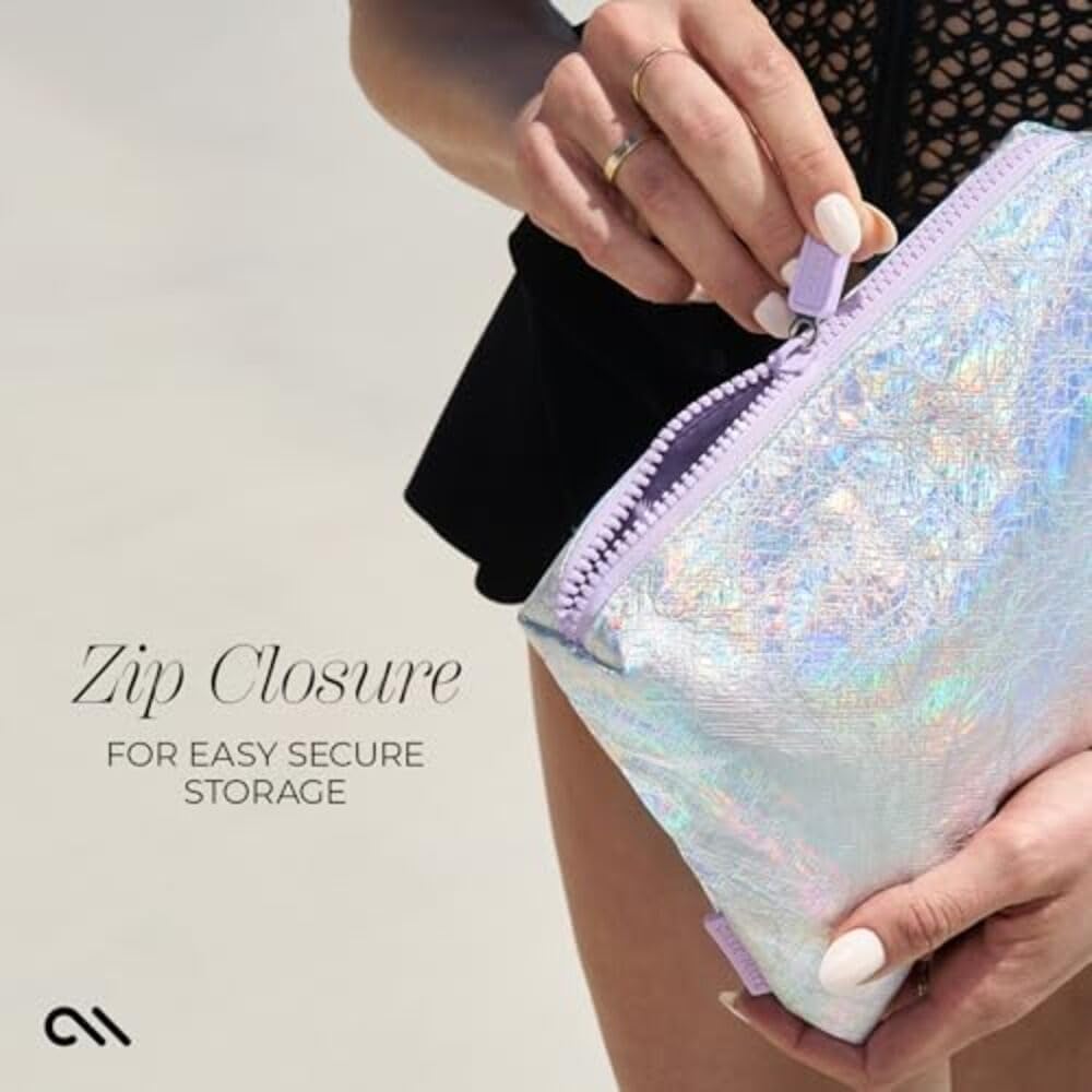Case-Mate Essential Crinkle Makeup Bag - Waterproof Zipper Pouch - Daily Use Travel Pouch for Toiletries and Beach - Image 8
