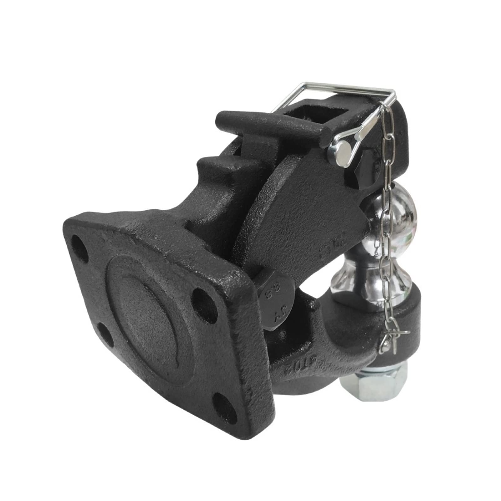 Anhängerkupplung, Heavy Duty Pintle Hook Combo mit 2 Zoll Kugelanhänger Hitch Abschleppkapazität 8 Tonnen Rv. Teile Camper Zubehör Caravan-Komponenten