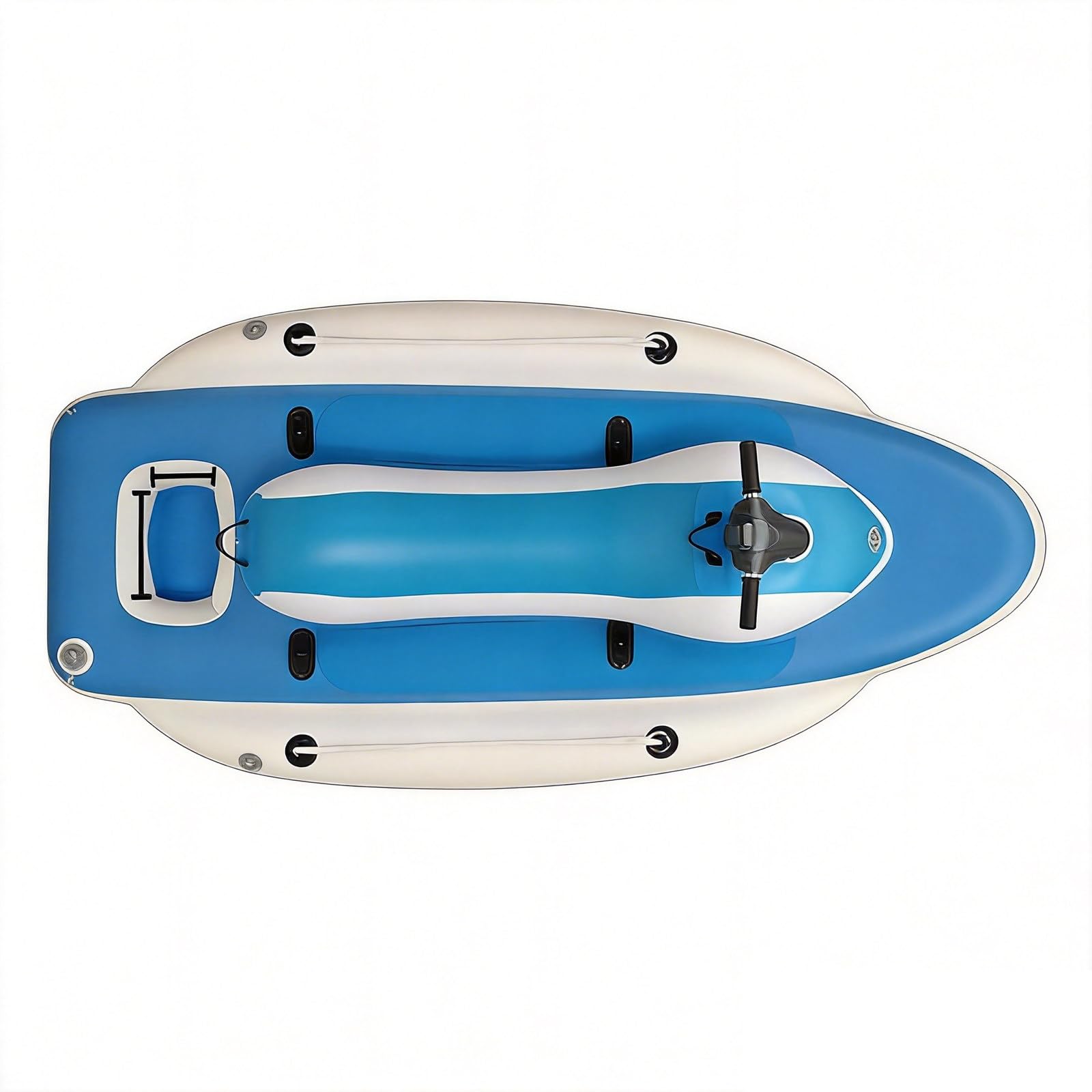 Lpoxuru 2-Person Inflatable Electric Jet Ski, Detachable Underwater Thruster, 200KG Load Capacity, Drop Stitch Anti-Slip Water Motorboat for Lake Sea Beach 500w/10A
