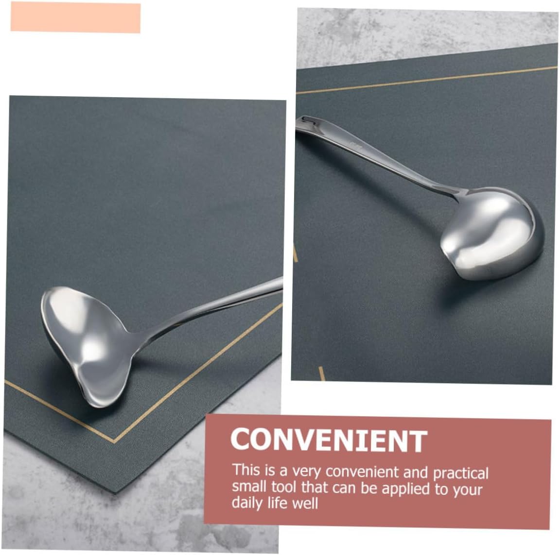 Stainless Steel Sauce Ladle Thickened Gravy Spoon for Kitchen Use